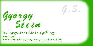 gyorgy stein business card